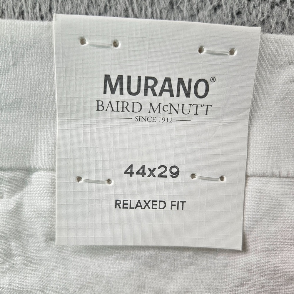 $115 NEW Baird‎ Mcnutt Murano Linen Pants Men 44 x 29 Relaxed Fit White